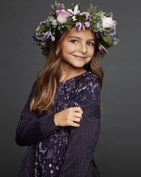 Creamie Mädchenkleid Violett Nightshade Blumenmuster 2 Creamie Mädchenkleid Violett Nightshade Blumenmuster – Bild 2