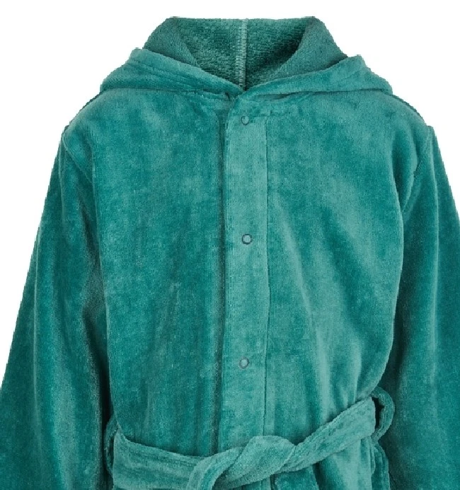 MeToo Kinder Bademantel Teal Petrol 2 MeToo Kinder Bademantel Teal Petrol – Bild 2