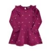 MeToo Mädchen Kleid Purple Mit Schimmernden Goldpunkten