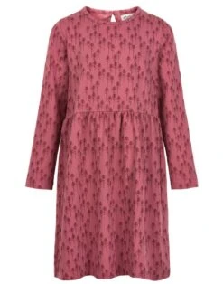 Minymo Kleid Rose Wine Reed Langarm