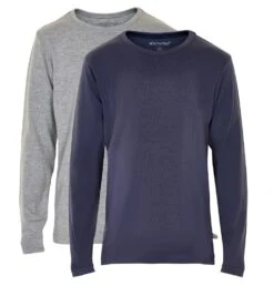 Minymo 2er Pack Langarmshirts Navy/hellgrau BASIC
