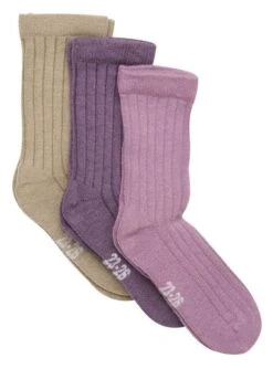 Minymo 3er Pack Funktionssocken ORCHID Socken Mit Wolle Und Viskose