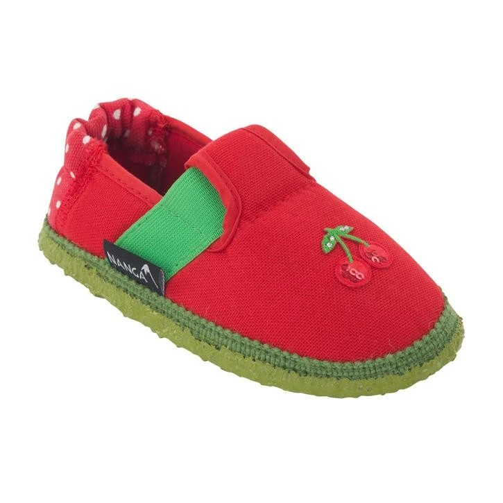 Nanga Mädchen Hausschuhe Julia KIRSCHE Rot Bio-Baumwolle 2 Nanga Mädchen Hausschuhe Julia KIRSCHE Rot Bio-Baumwolle – Bild 2