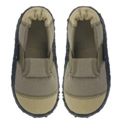 Nanga Hausschuhe Klette Waldgrün Oliv Bio-Baumwolle