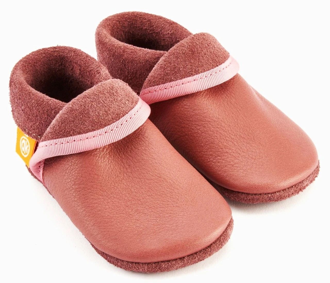 Orangenkinder Hausschuhe Lederschläppchen Klassik Uni 4 Orangenkinder Hausschuhe Lederschläppchen Klassik Uni – Bild 4