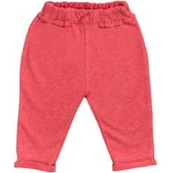 Baby Jogginghose Hellrot Melange Bio-Baumwolle