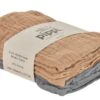 Pippi Babywear Mulltücher Nougat/grau 4er Pack Organic