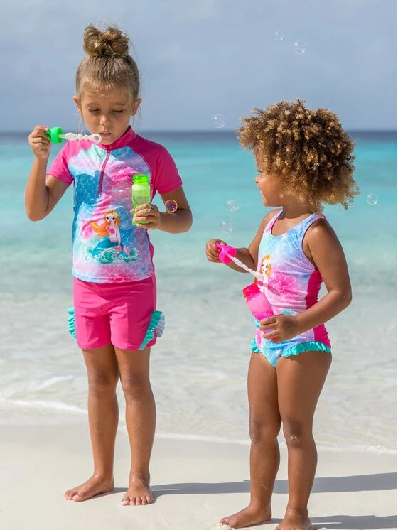 Playshoes Mächen Badeanzug Meerjungfrau Rosa Pink 3 Playshoes Mächen Badeanzug Meerjungfrau Rosa Pink – Bild 3