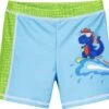 Playshoes Kinder UV-Schutz Badeshorts Dino Hellblau
