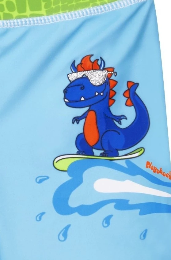Playshoes Kinder UV-Schutz Badeshorts Dino Hellblau 2 Playshoes Kinder UV-Schutz Badeshorts Dino Hellblau – Bild 2