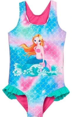 Playshoes Mächen Badeanzug Meerjungfrau Rosa Pink