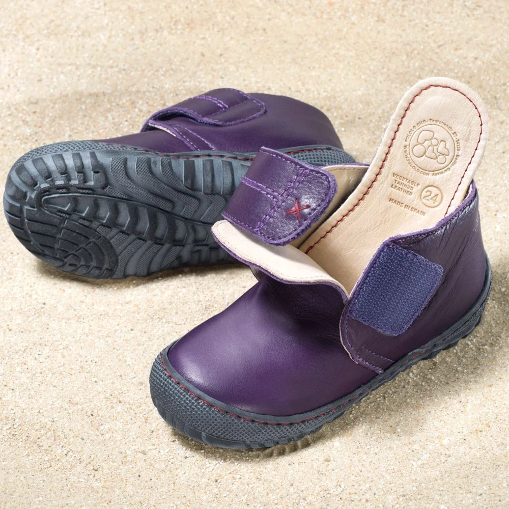 Pololo Kinderschuhe ELCHE Aubergine Klettverschluss 2 Pololo Kinderschuhe ELCHE Aubergine Klettverschluss – Bild 2
