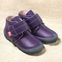 Pololo Kinderschuhe ELCHE Aubergine Klettverschluss