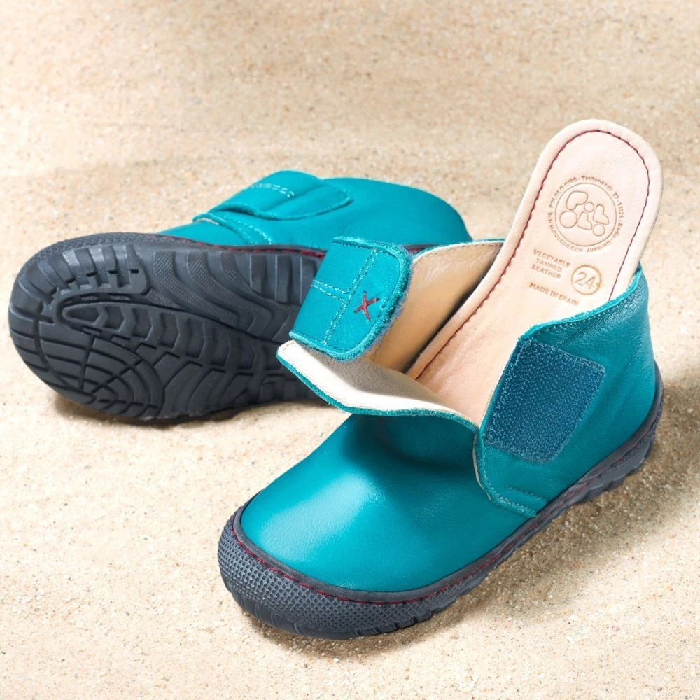 Pololo Kinderschuhe ELCHE Waikiki Türkis Klettverschluss 2 Pololo Kinderschuhe ELCHE Waikiki Türkis Klettverschluss – Bild 2