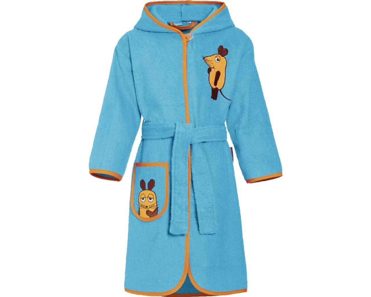 Playshoes Kinder Frottee Bademantel DIE MAUS Türkis 3 Playshoes Kinder Frottee Bademantel DIE MAUS Türkis – Bild 3