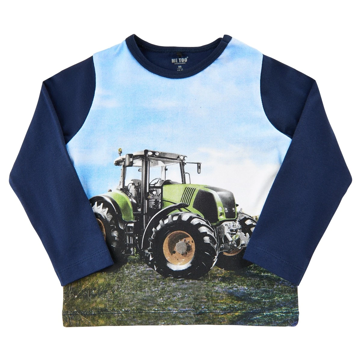 Langarm T-Shirt Traktor Grün/blau Langarmshirt 1 Langarm T-Shirt Traktor Grün/blau Langarmshirt