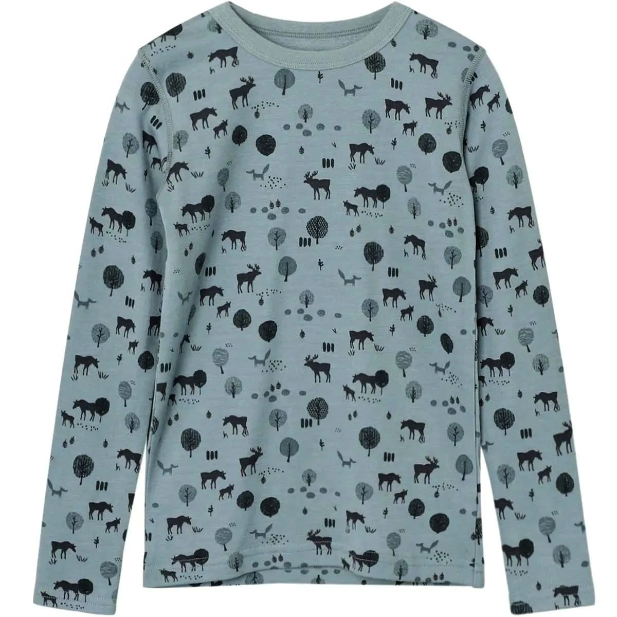 Hust & Claire Wollshirt Waldtiere Langarmshirt Mit Viskose ( Aus Bambus ) 1 Hust & Claire Wollshirt Waldtiere Langarmshirt Mit Viskose ( Aus Bambus )