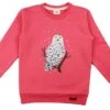 Walkiddy Mädchen Sweatshirt Pink Schnee-Eule Biobaumwolle