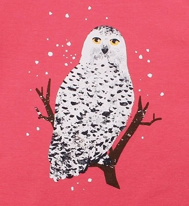 Walkiddy Mädchen Sweatshirt Pink Schnee-Eule Biobaumwolle 2 Walkiddy Mädchen Sweatshirt Pink Schnee-Eule Biobaumwolle – Bild 2